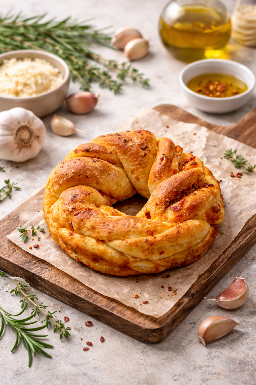 Garlic Babka Bread
