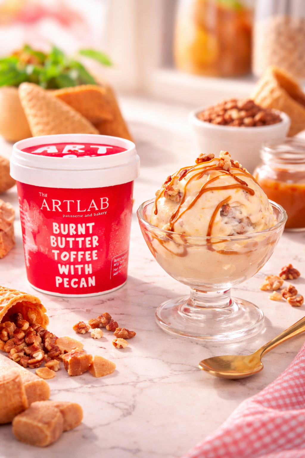 Burnt Butter Toffee with Pecan Ice Cream